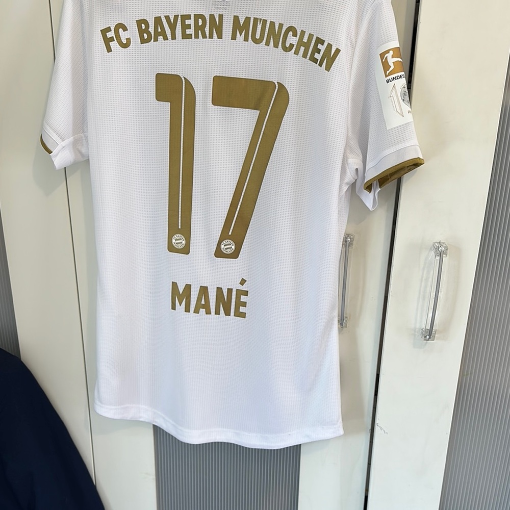 Adidas White and Gold Soccer Jersey